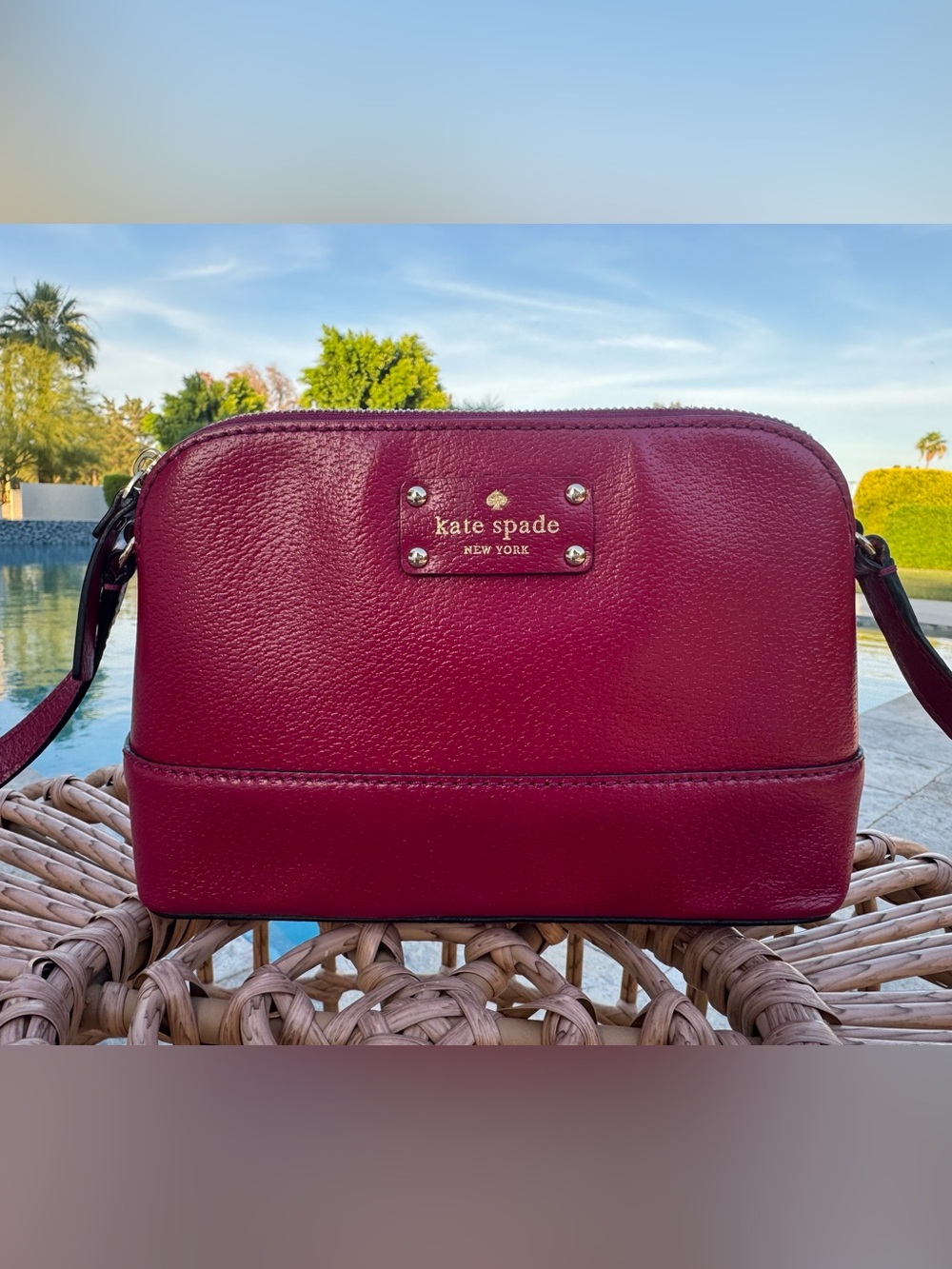 Kate Spade Wellesley Hanna Red Leather Crossbody Bag